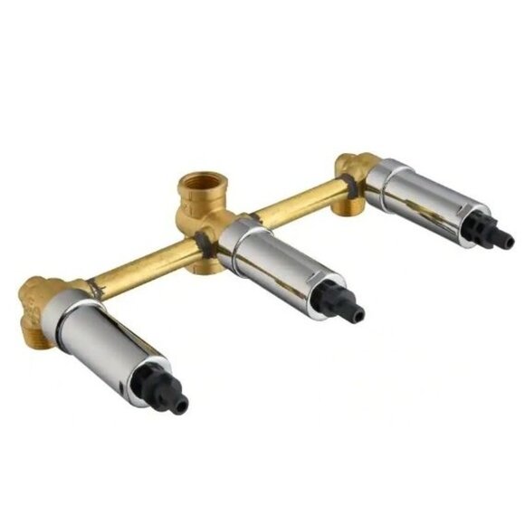 Aragon 3 Handle 1-Spray Tub and Shower Faucet 1.8 GPM in Chrome (Valve Included) - Picture 3 of 9